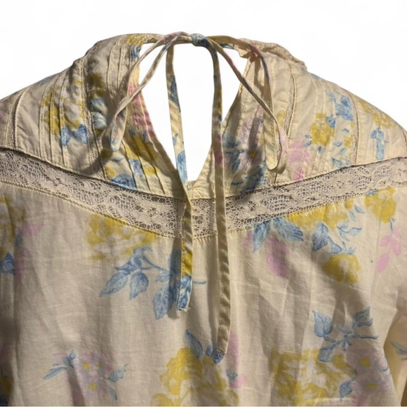 LoveShackFancy x Target Cottagecore Floral Mini Dress Yellow Lace Boho Large - Picture 4 of 7